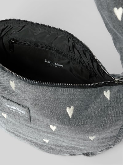STUDIO NOOS Torba na ramię z detalem z logo Średnioszary 5