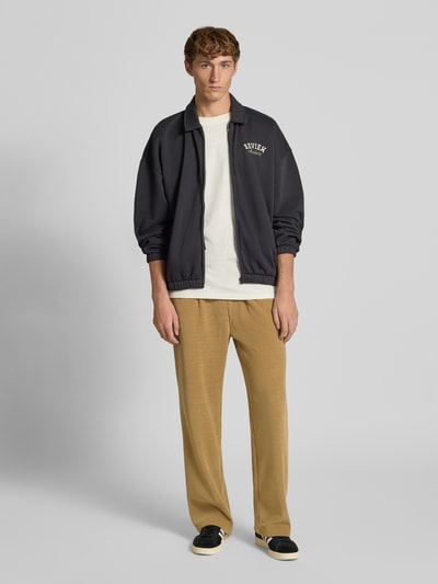 REVIEW Broek in riblook met elastische band Camel - 1