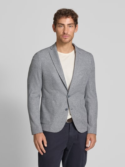 s.Oliver BLACK LABEL Slim Fit Anzugsakko aus meliertem Jersey Marine 4