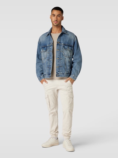 Jack & Jones Tapered fit broek met cargozakken, model 'PAUL FLAKE' Offwhite - 1