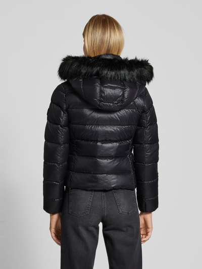 Tommy Hilfiger Steppjacke mit Kunstfellbesatz Kapuze Modell 'GLOSS' Black 5