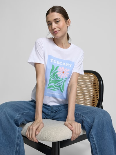 Smith and Soul T-shirt met motiefprint Lichtblauw - 3