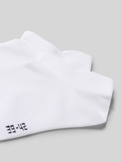 Produktfoto, Summer Running Socks im 2er-Pack mit gerippten Bündchen von Snocks, weiß, strukturierte Oberfläche, Material-Mix mit Stretch.