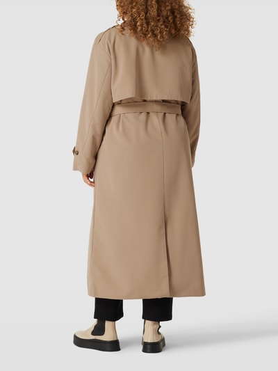 Vero Moda Curve Trencz PLUS SIZE z kołnierzem z połami model ‘CHLOE’ Piaskowy 5