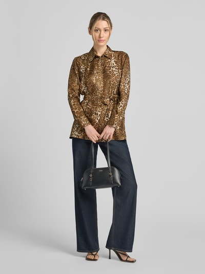 Max Mara Studio Regular Fit Langarmbluse aus reiner Seide Camel 1