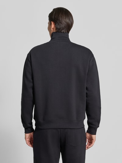 MCNEAL Relaxed Fit Troyer aus Baumwoll-Mix mit Troyer-Kragen Black 5
