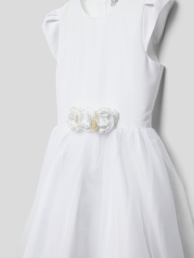 Une Hautre Couture Kommunionskleid mit floralem Detail Weiß 2