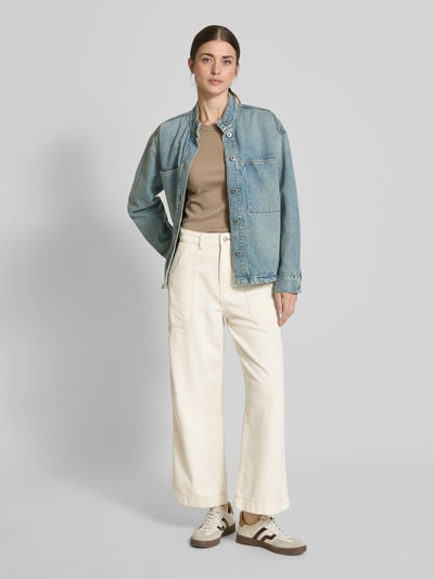 BOSS Orange Wide leg jeans met siernaden, model 'Barby' Wit - 1