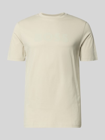 Produktfoto, Regular Fit T-shirt uit puur katoen model 'TE_LOGO' van BOSS Orange, look: effen, logoprint, ronde hals, korte mouw