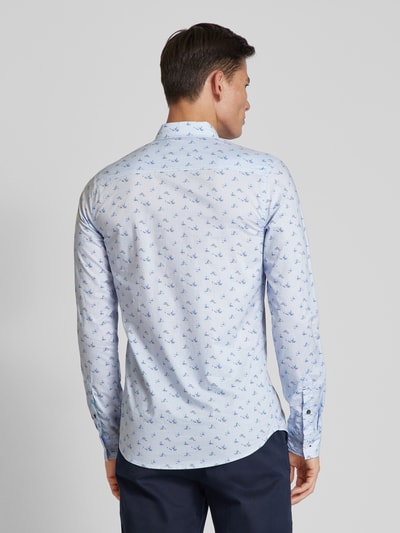 Scotch & Soda Slim fit vrijetijdsoverhemd met all-over print Lichtblauw - 5