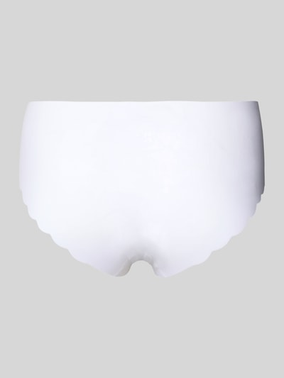 Produktfoto, Panty mit Wellensaum von Skiny, biały, gładki materiał z elastycznym wykończeniem falistym, dopasowany krój, damska bielizna