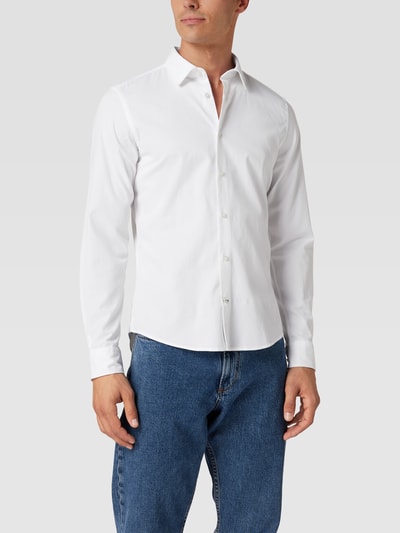 JOOP! Collection Slim Fit Freizeithemd mit Umlegekragen Weiss 4