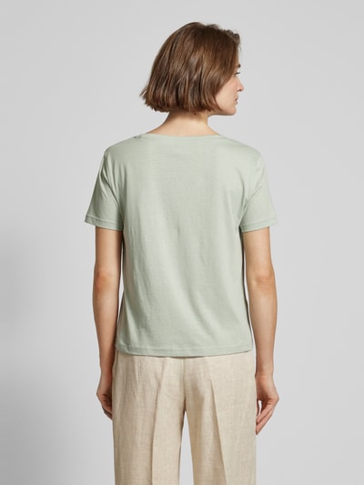 Mango T-Shirt mit V-Ausschnitt Modell 'CHALAPI' Schilf 5