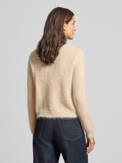 Max Mara Studio Regular fit gebreide pullover met mohair, model 'ACETO' Beige - 5