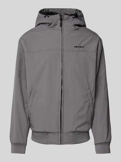 REVIEW Blouson met steekzakken, model 'BASIC' Donkergrijs - 1