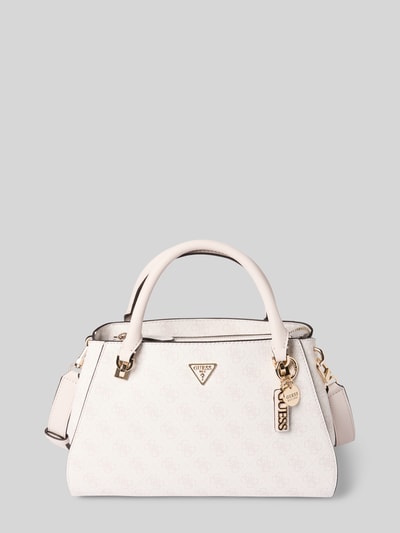 Guess Handtasche mit Label-Applikation Modell 'NOELLE II' Ecru 2