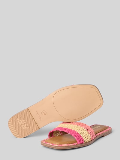 Tamaris Pantoletten mit Bast-Details Pink 4