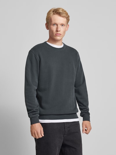 G-Star Raw Sweatshirt met labelstitching Antraciet - 4