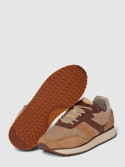 Gant Sneakers met contrastgarnering, model 'Bevinda' Middenbruin - 4