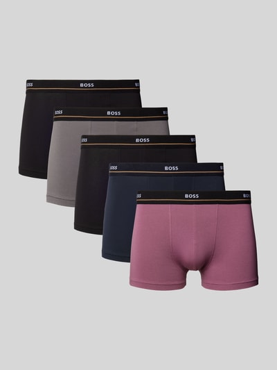 BOSS Trunks mit elastischem Logo-Bund im 3er-Pack Mauve 1