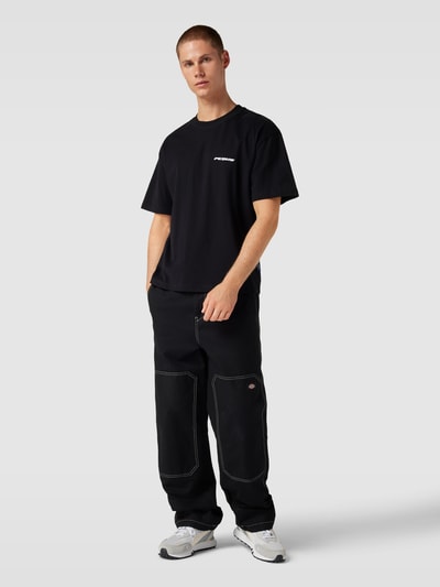 PEQUS T-Shirt mit Label-Print Modell 'Plágia' Black 1