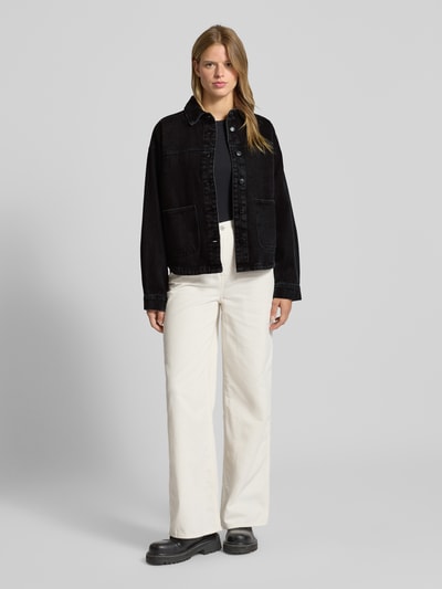 Noisy May Relaxed Fit Jeansbluse Modell 'KETTIE' Black 1