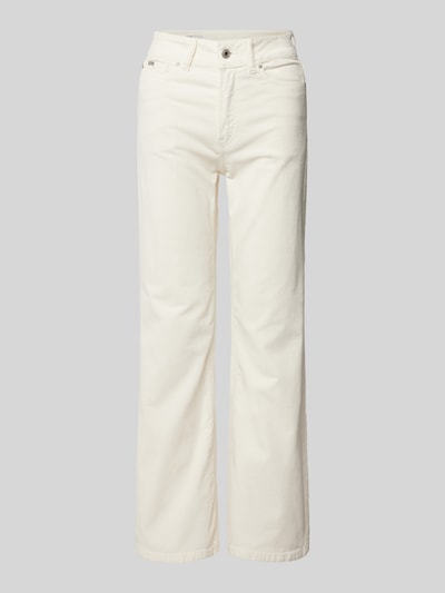 Pepe Jeans Regular fit corduroy broek in 5-pocketmodel, model 'WILLA' Offwhite - 2