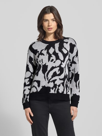 Vila Regular Fit Pullover in Strick-Optik Modell 'Beca' Black 4