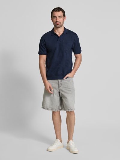 s.Oliver RED LABEL Relaxed Fit Poloshirt aus reiner Baumwolle Dunkelblau 1