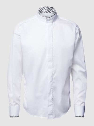 Karl Lagerfeld Slim Fit Business-Hemd aus reiner Baumwolle Weiss 1