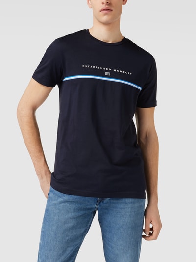Christian Berg Men T-Shirt mit Label-Print Marine 4