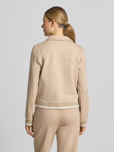 Marc Cain regular fit blazer met steekzakken Zand - 5