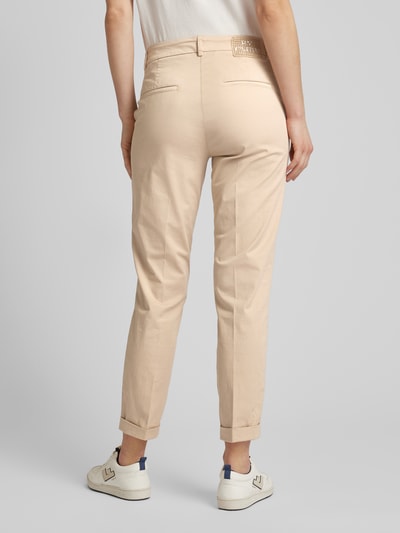 Cambio Slim fit broek met knoopsluiting, model 'STELLA' Camel - 5