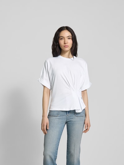 Victoria Beckham T-Shirt mit Raffungen Weiss 4