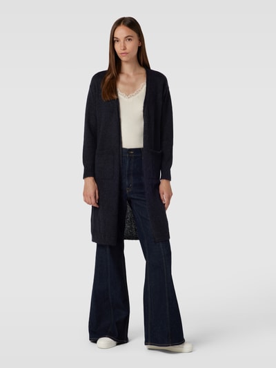 MaxMara Leisure Longcardigan mit Bindegürtel Modell 'GABON' Marine 1