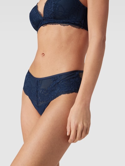 Esprit Slip mit Spitzenbesatz Modell 'Seasonal Lace Short' Marineblau 3