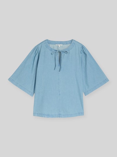 Tom Tailor Denim Relaxed Fit Bluse mit Schleifen-Detail Hellblau 2