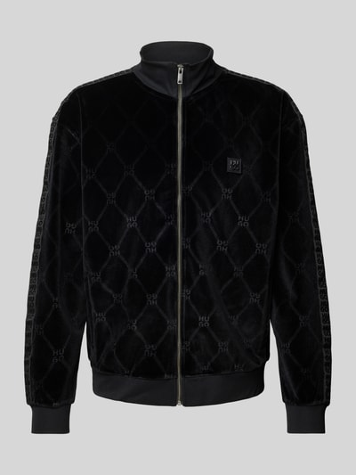 HUGO Sweatjack met labeldetail, model 'Dranchiso' Zwart - 2