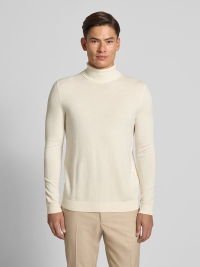 Christian Berg Men Strickpullover aus reinem Kaschmir Offwhite Melange 4