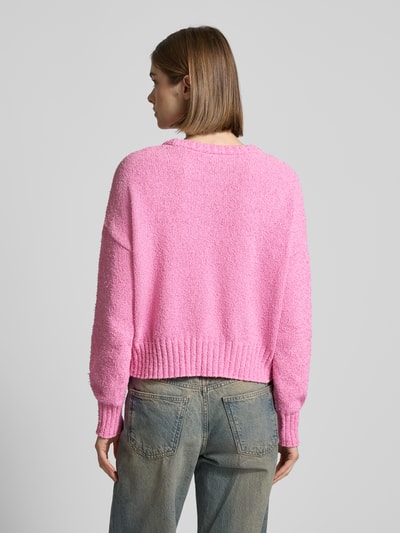 Only Loose Fit Strickpullover mit weichem Garn Modell 'TERESA' Pink 5