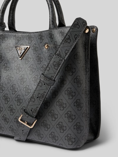 Guess Handtas met hengsel, model 'MERIDIAN GIRLFRIEND SATCH' Grafiet - 3