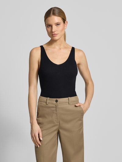 VERO MODA Regular Fit Strick-Top aus Viskose-Mix Modell 'NEWLEX' Black 4