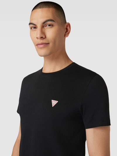 GUESS T-Shirt mit Logo-Detail Modell 'JOE' Black 3