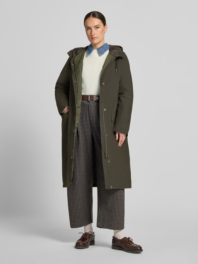 Barbour Regular fit functionele lange jas met gestikt logo model 'MATILDE' Olijfgroen - 1