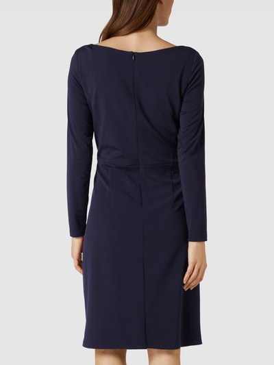 Vera Mont Cocktailjurk met watervalhals Donkerblauw - 5