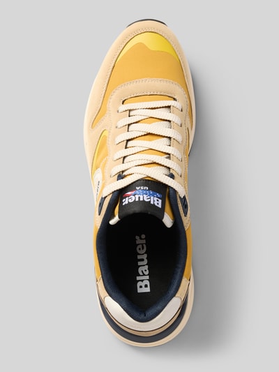 Blauer USA Sneaker mit Label-Patch Modell 'RAY' Beige 3