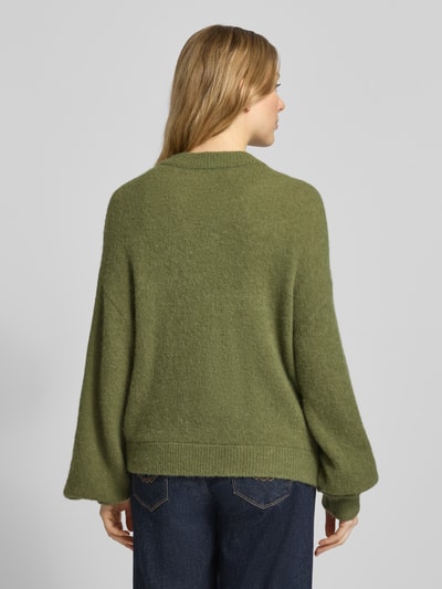 MSCH Copenhagen Strickjacke mit V-Ausschnitt Modell 'Petrinelle Hope' Oliv 5