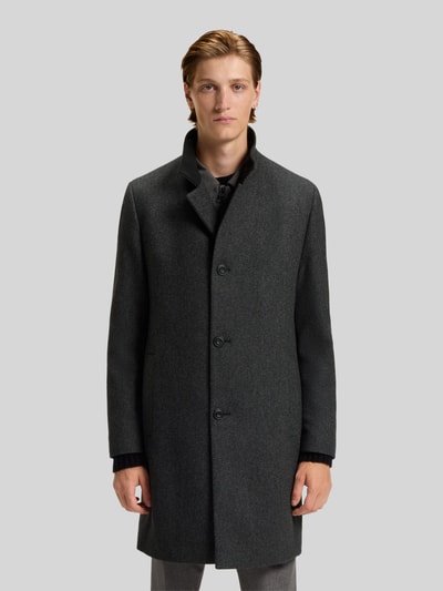 HUGO Regular Fit Wollmantel mit Stehkragen Modell 'MINTRAX2541' Anthrazit Melange 4