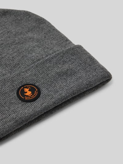 SAVE THE DUCK Muts in gebreide look met logo-applicatie, model 'Lou' Grafiet - 2