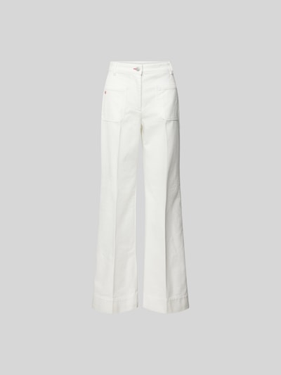 Victoria Beckham Jeans mit Label-Stitching Weiss 1